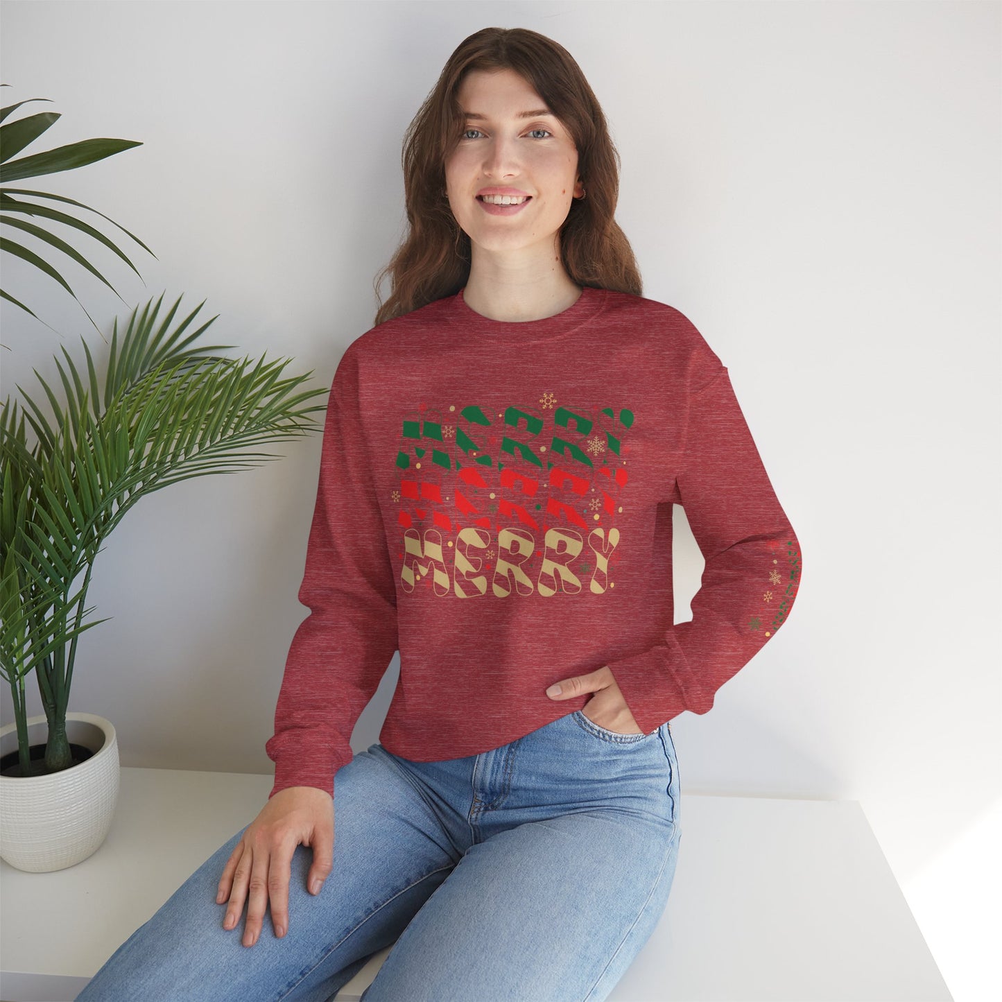 Christmas Candy Snowflakes Sweatshirt