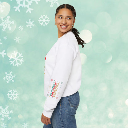 Merry Christmas Snowflakes Crewneck Sweatshirt