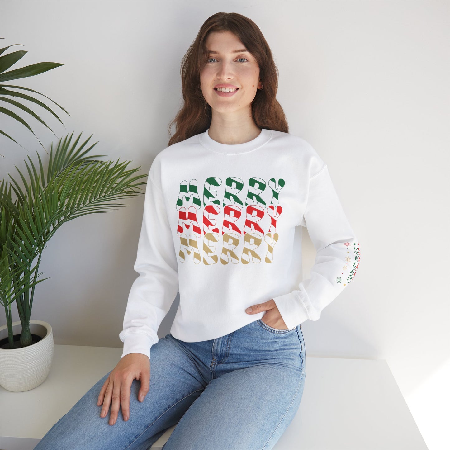 Merry Christmas Candy Cane Unisex Sweatshirt