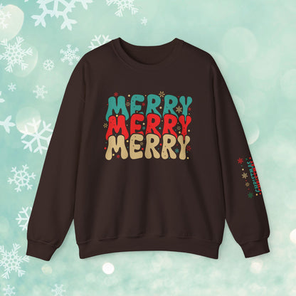 Merry Christmas Snowflakes Crewneck Sweatshirt