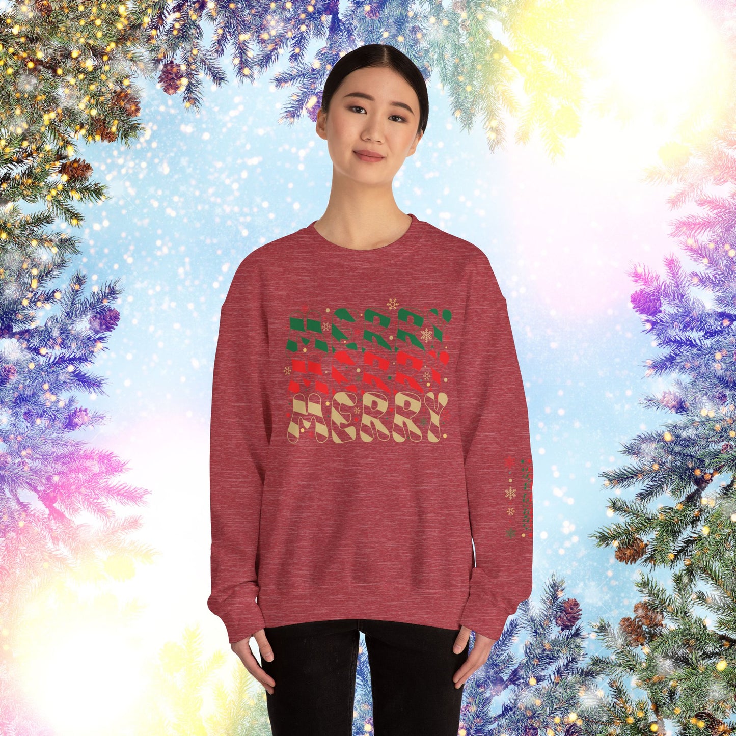 Christmas Candy Snowflakes Sweatshirt