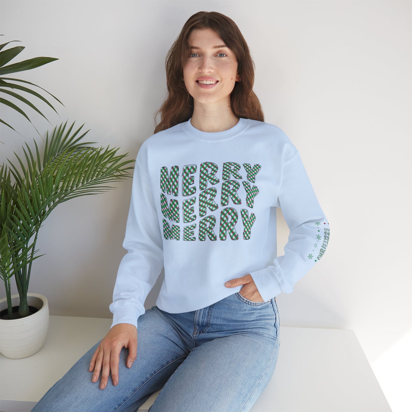 Christmas Green Plaid Sweatshirt