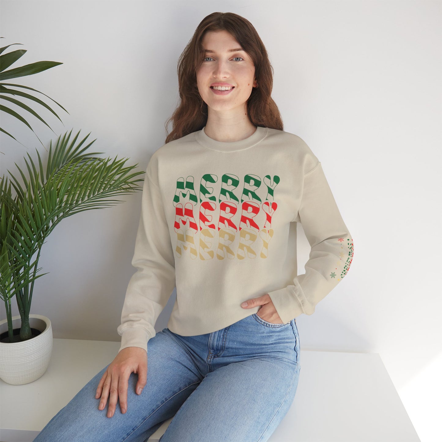 Merry Christmas Candy Cane Unisex Sweatshirt