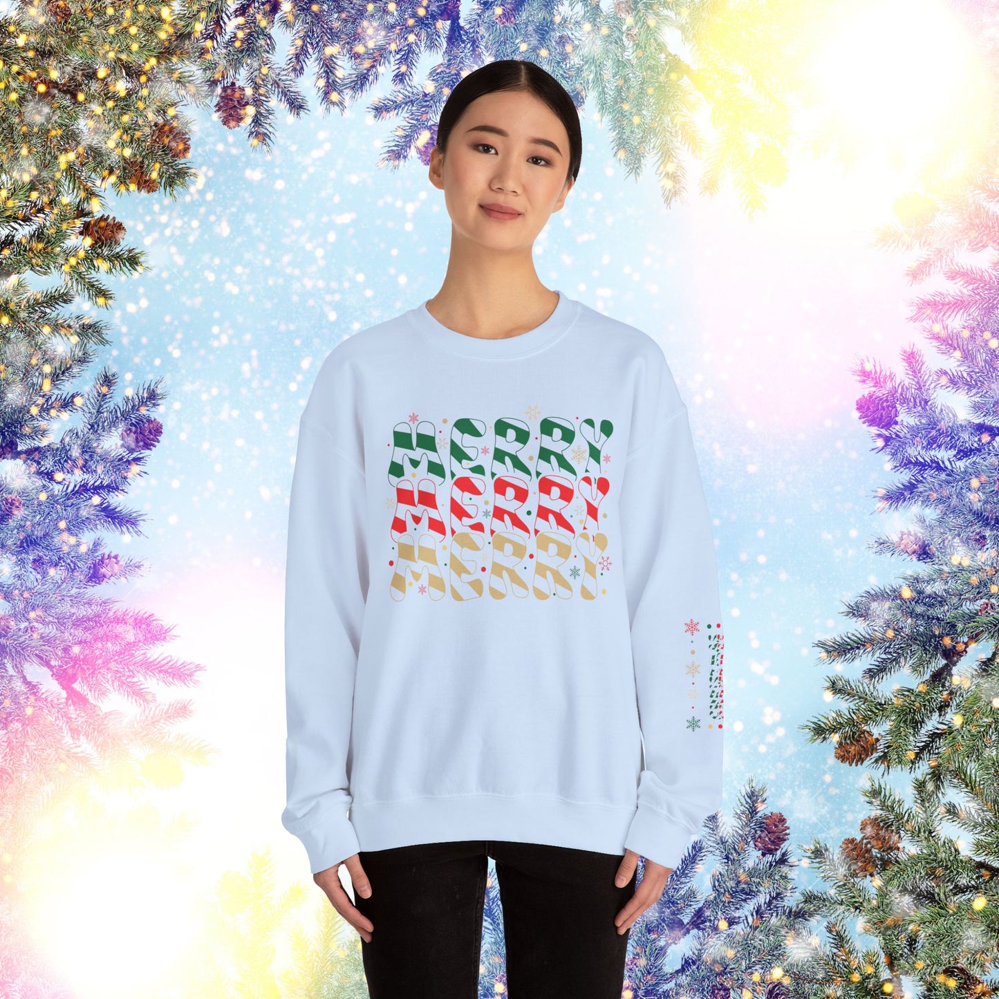 Christmas Candy Snowflakes Sweatshirt