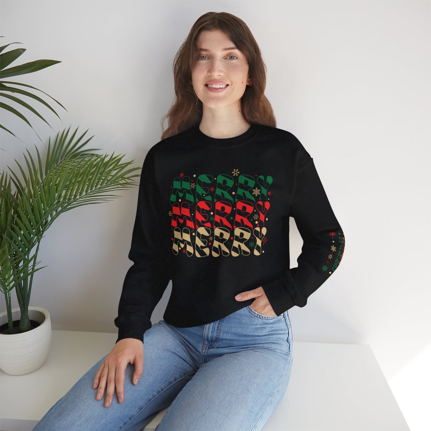 Christmas Candy Snowflakes Sweatshirt