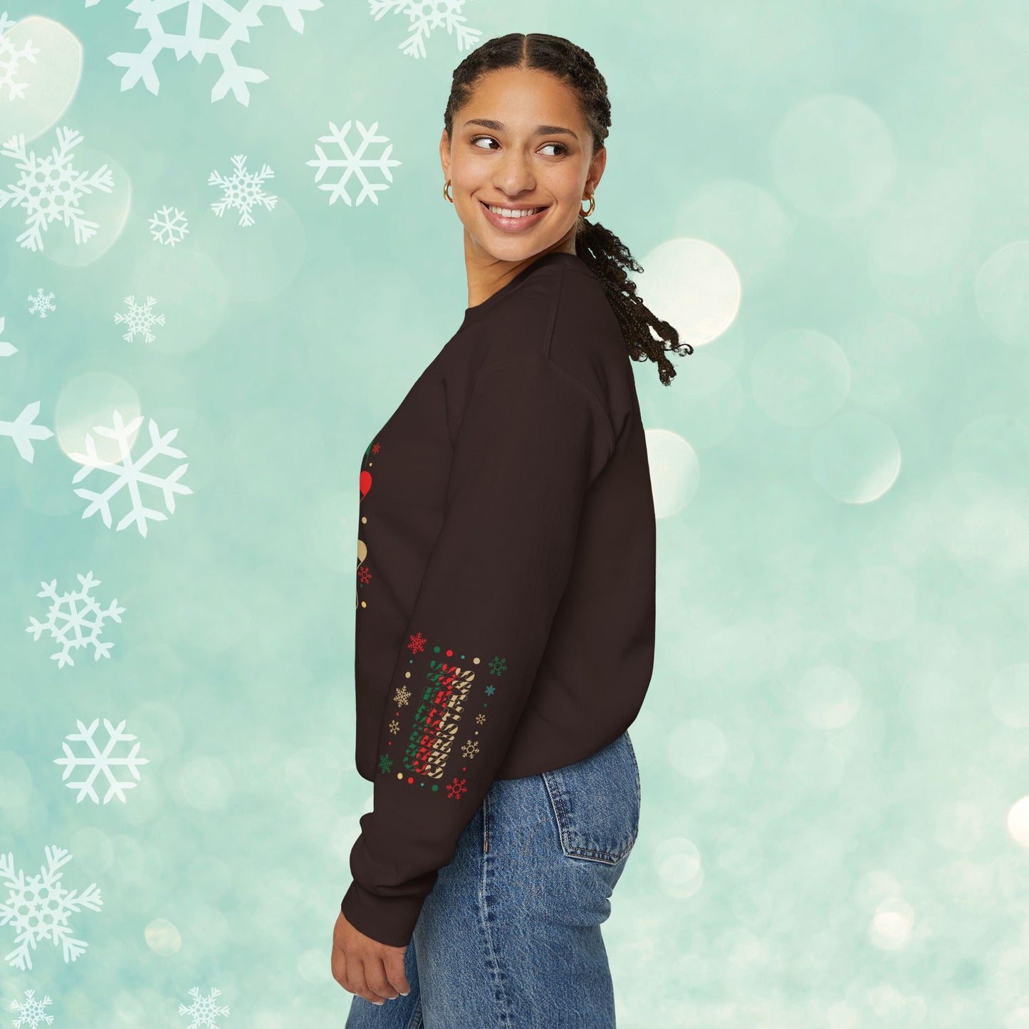 Christmas Candy Snowflakes Sweatshirt