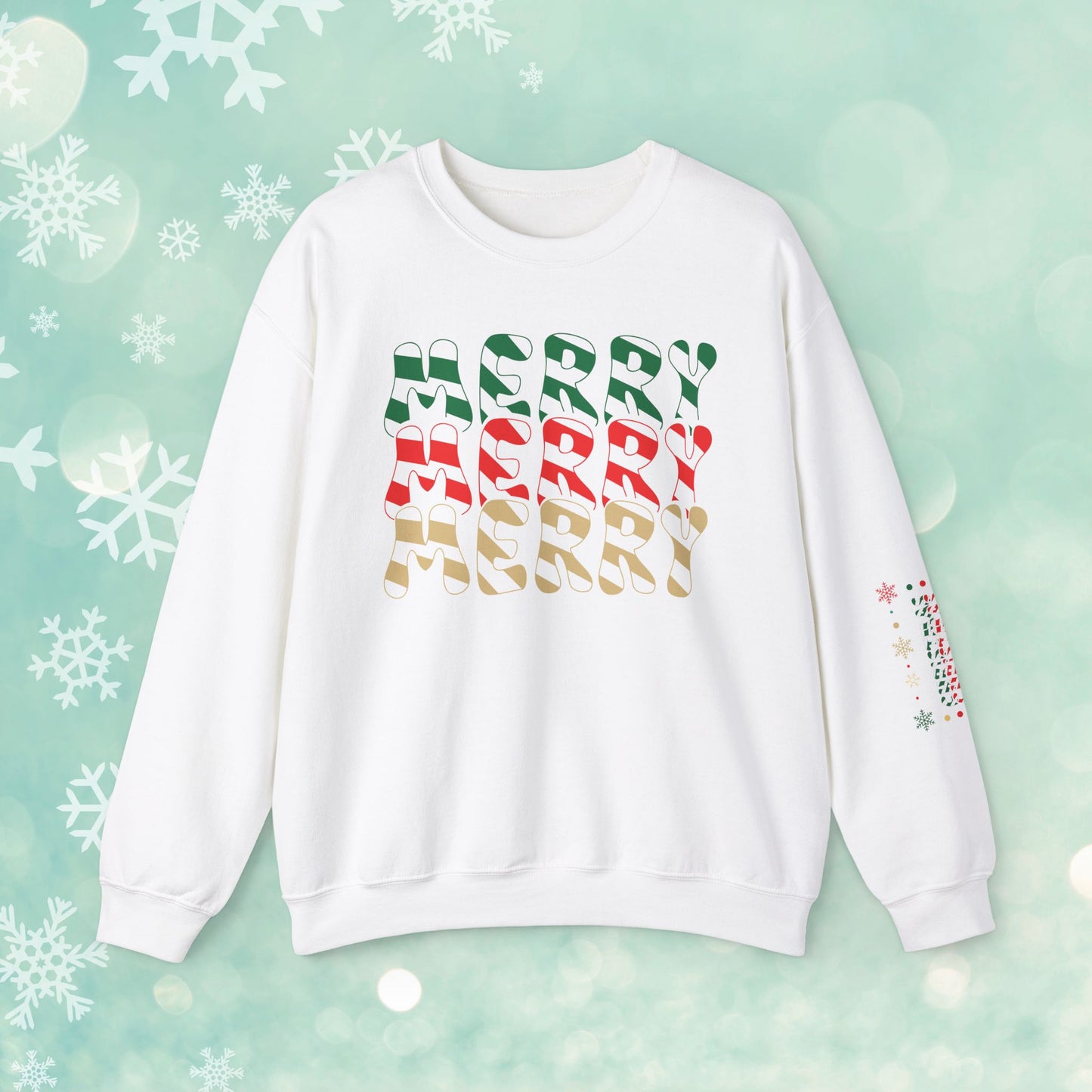 Merry Christmas Candy Cane Unisex Sweatshirt