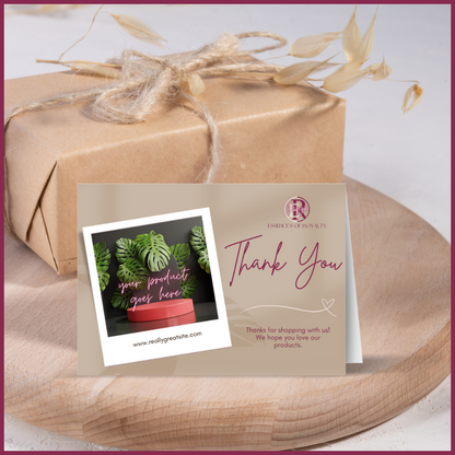 Customizable Thank You Card Template One