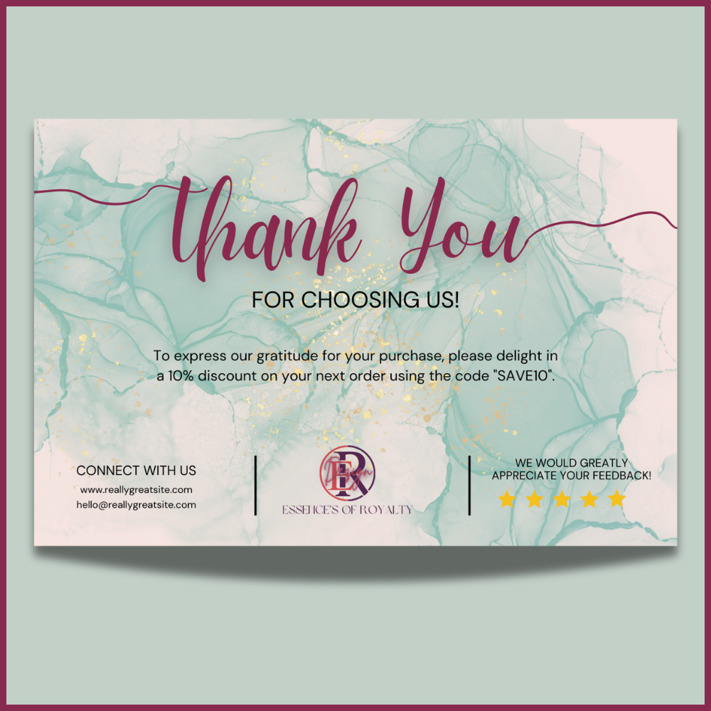 Custom Thank You Card Design