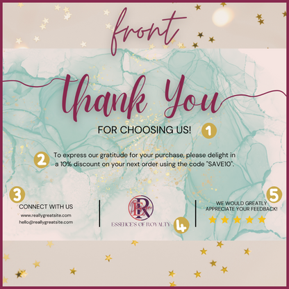 Customizable Thank You Card Template Three